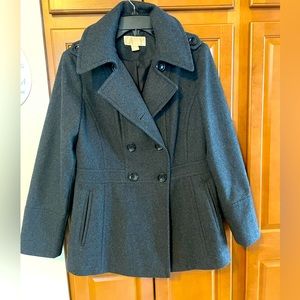 MICHAEL by Michael Kors Pea Coat Size: M Heather Gray